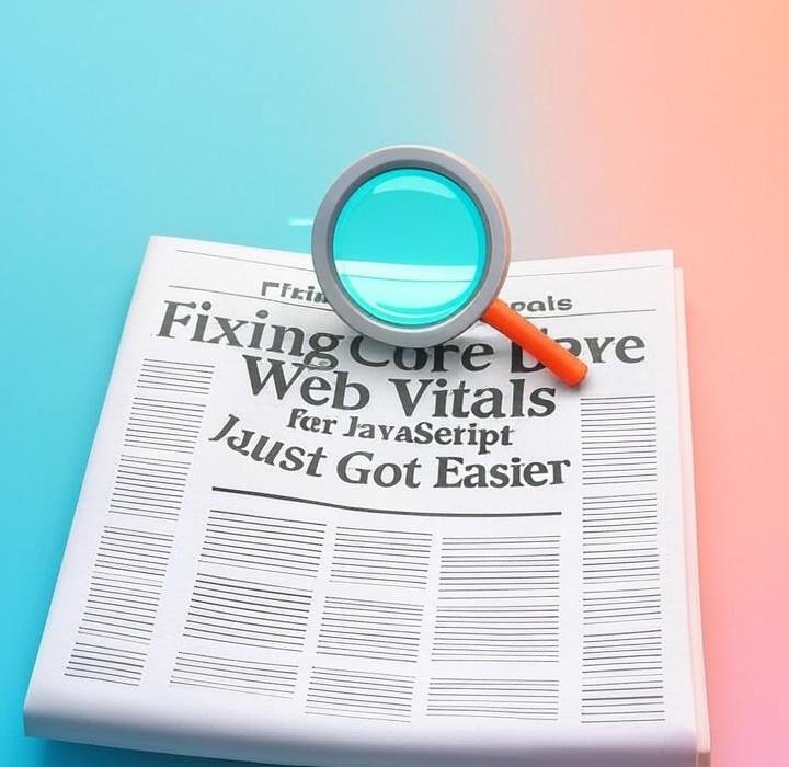 A newspaper and a magnifying glass over a colorful background, symbolizing a deep look into Core Web Vitals got you down? A new Chrome trial might be the secret fix for JavaScript-heavy sites. Find out how this API could finally solve your INP issues.